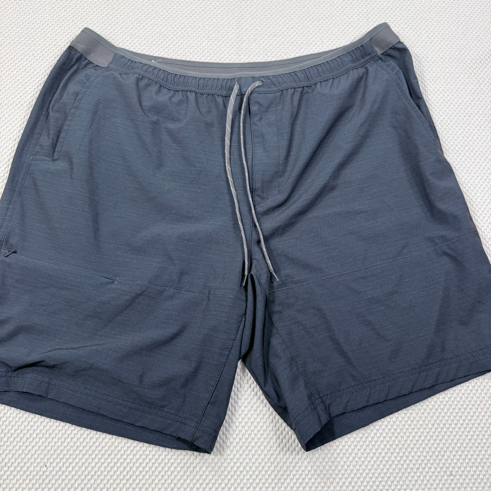 Columbia Twisted Creek Shorts Mens 2XL Gray Heather Tech Trail Hiking Run Swim